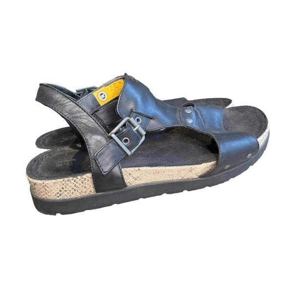 Caterpillar Tiki Gladiator Sandal Black Leather Womens 9.5 - Picture 9 of 10